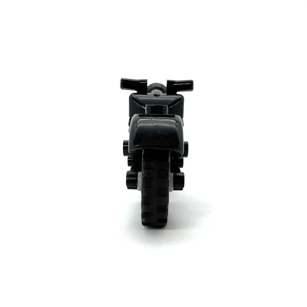 Lego Black Motorcycle Minifigure Scale Vehicle Black Chassis Vintage Town City